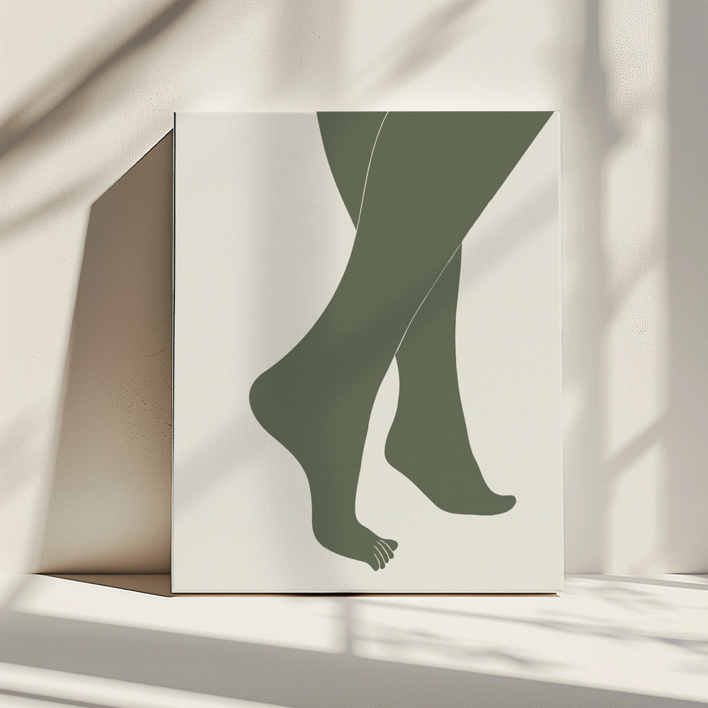 Tip Toe Grün | Leinwand