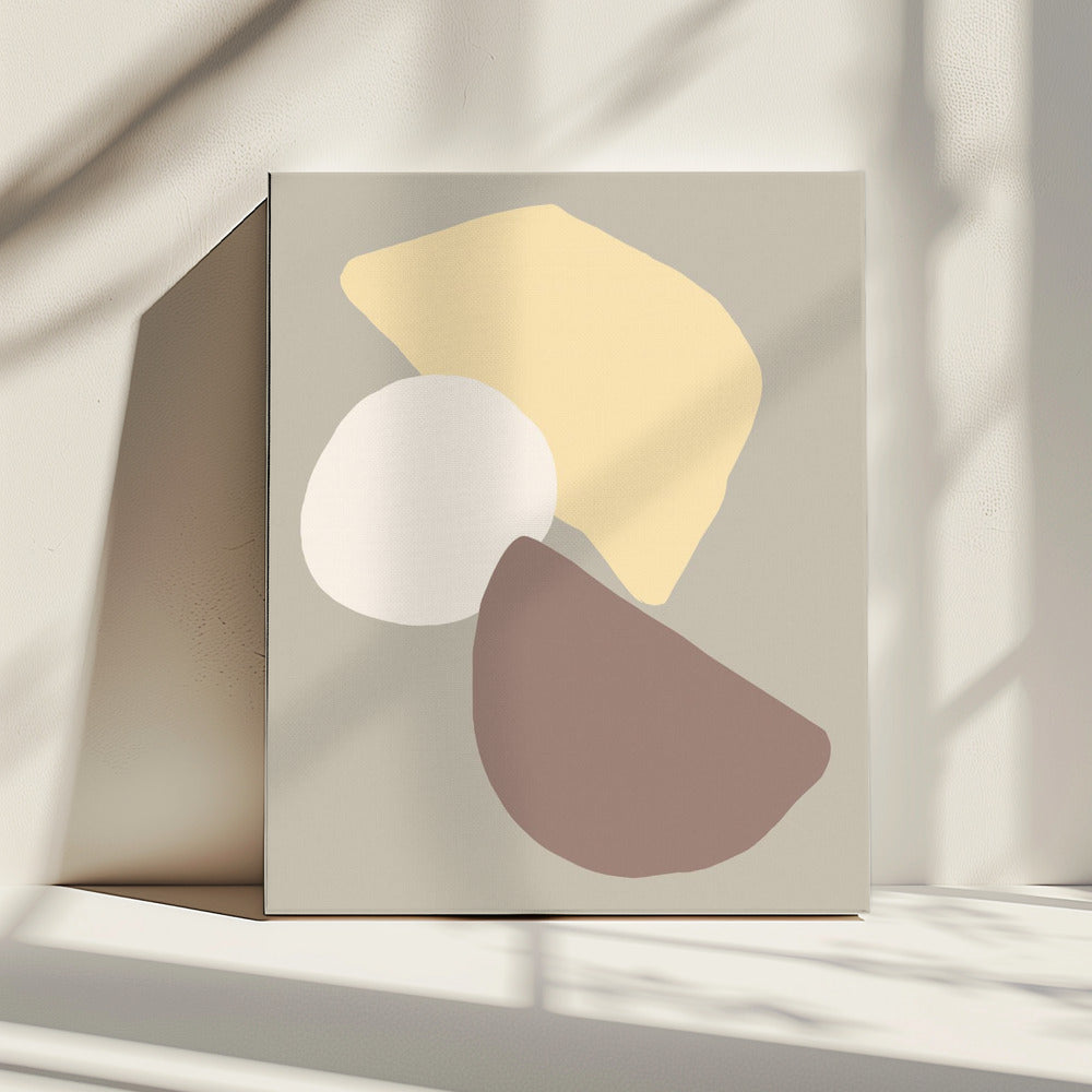 Geometrische Felder Gelb | Leinwand