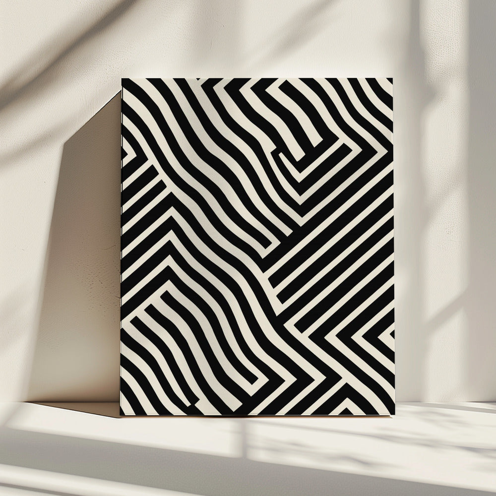 Zebra-Labyrinth | Leinwand