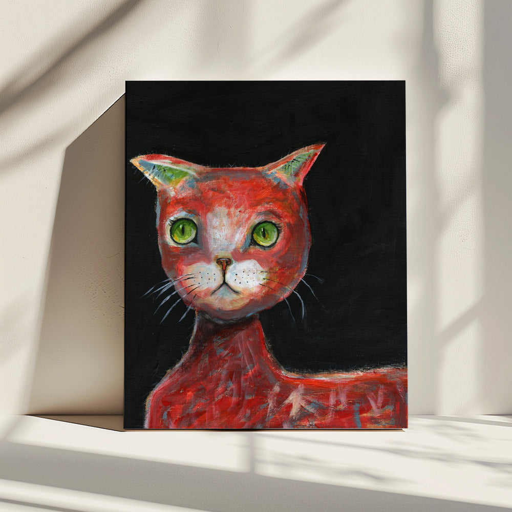 Rote Katze | Leinwand