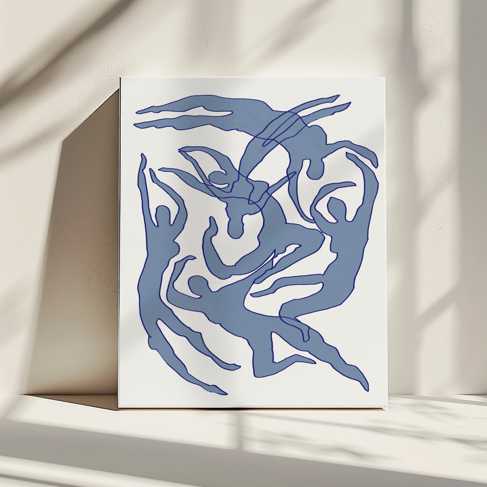 Schwimmer Blau | Leinwand