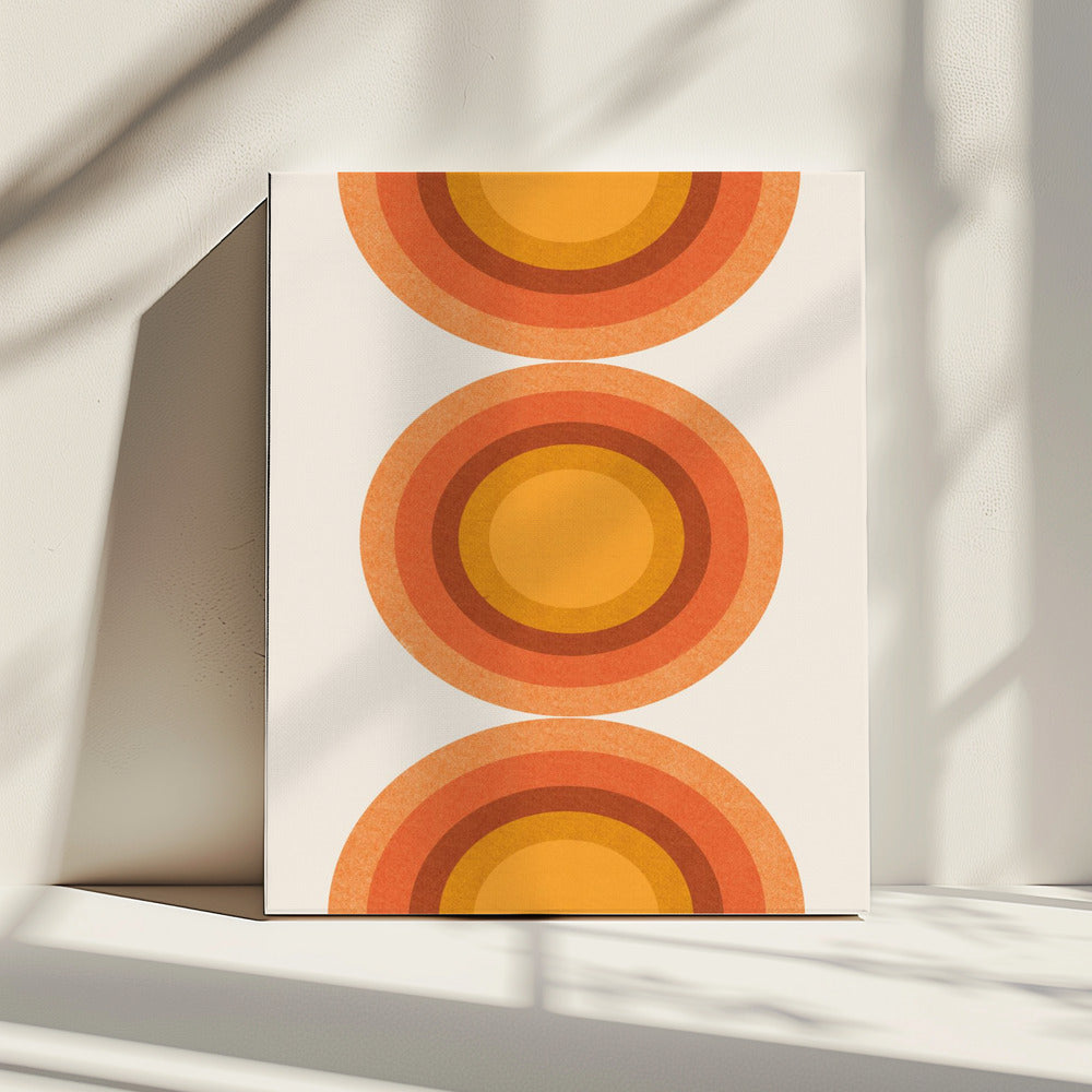 Retro Sonnenkreise | Leinwand