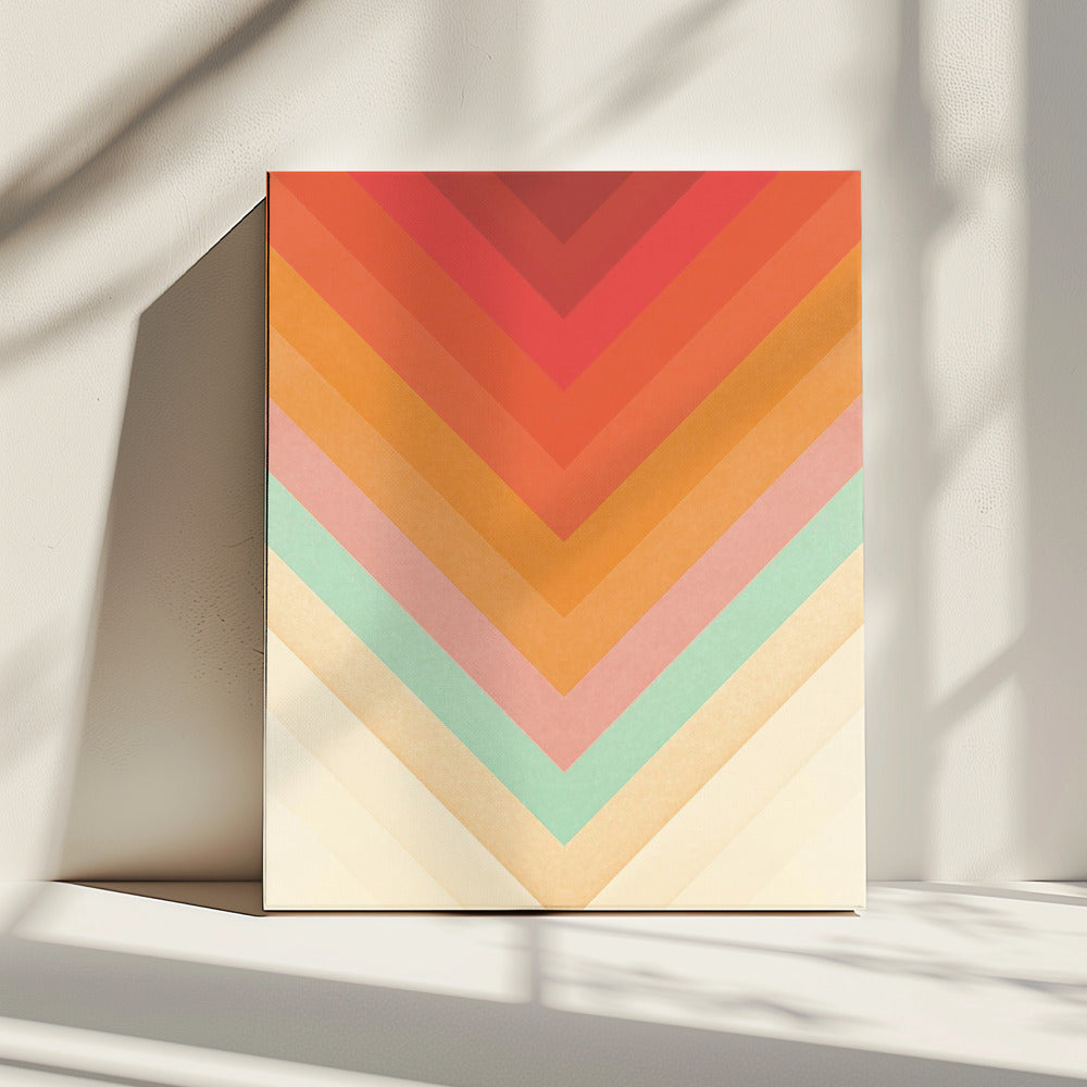 Regenbogen-Chevrons | Leinwand