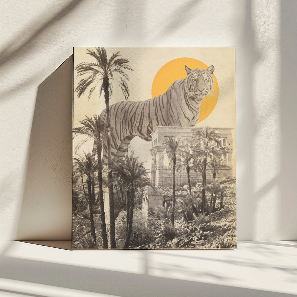 Giant Tiger In Ruins | Canvas
