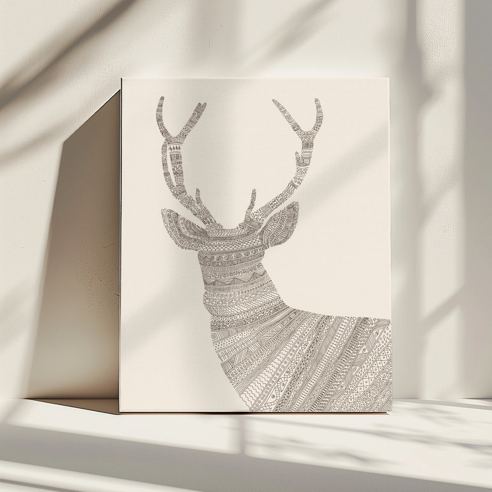 Hirsch Beige | Leinwand
