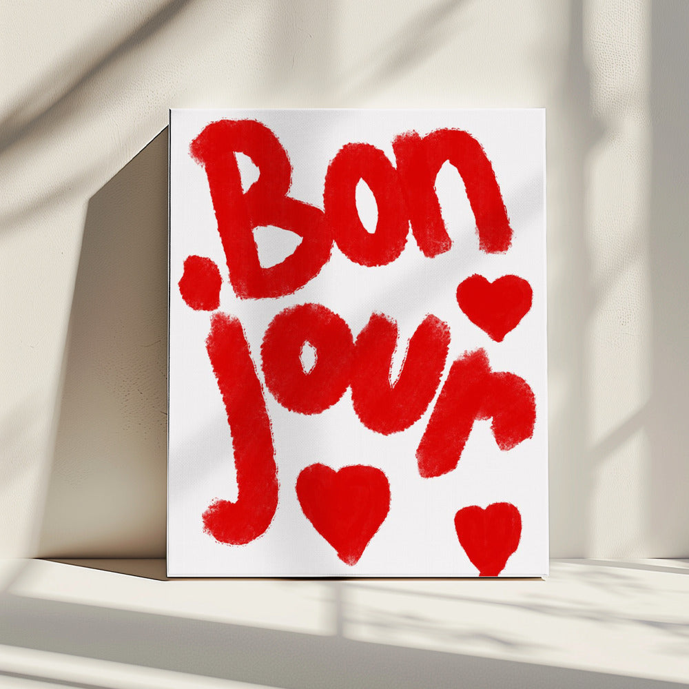 Bonjour Herzen | Leinwand