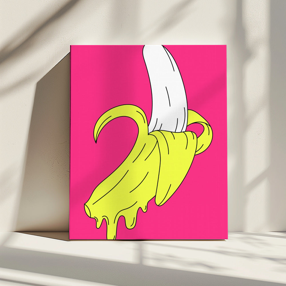 Melting Pink Banana | Canvas