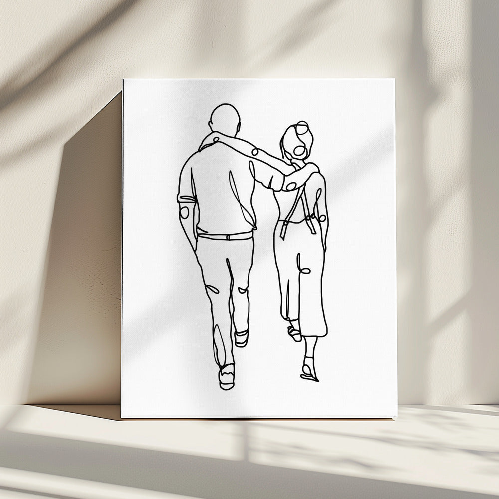 Spaziergang mit Freunden | Leinwand