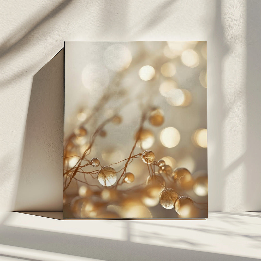 Golden Glow Tropfen | Leinwand