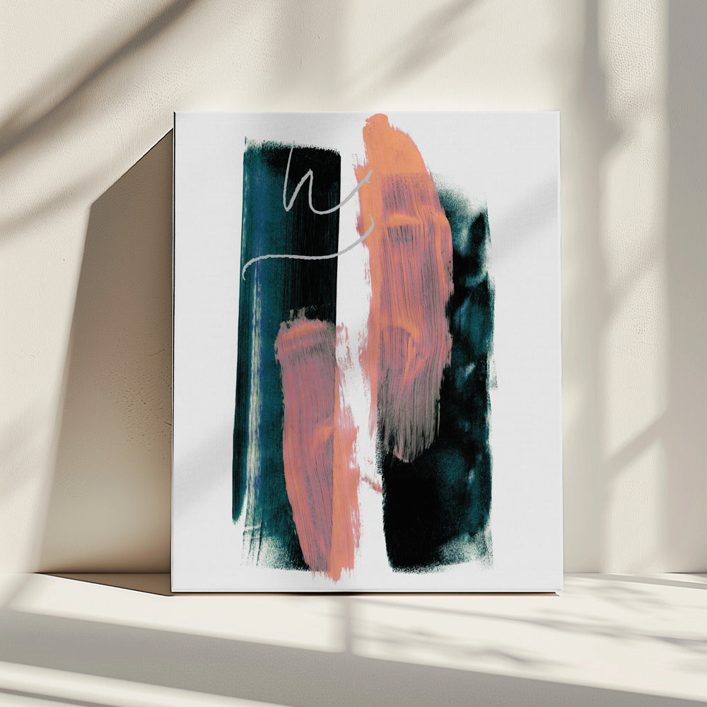 Abstrakte Pinselstriche 3x A1 | Leinwand