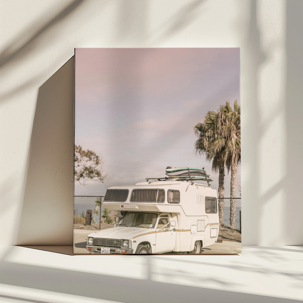 Geparkter Vintage Camper | Leinwand