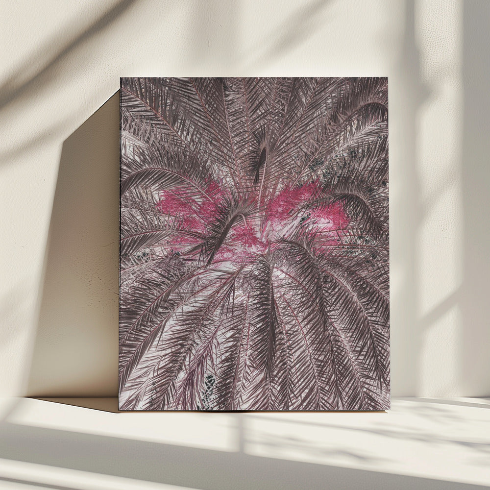 Lebendige Darstellung von Palmblättern | Leinwand
