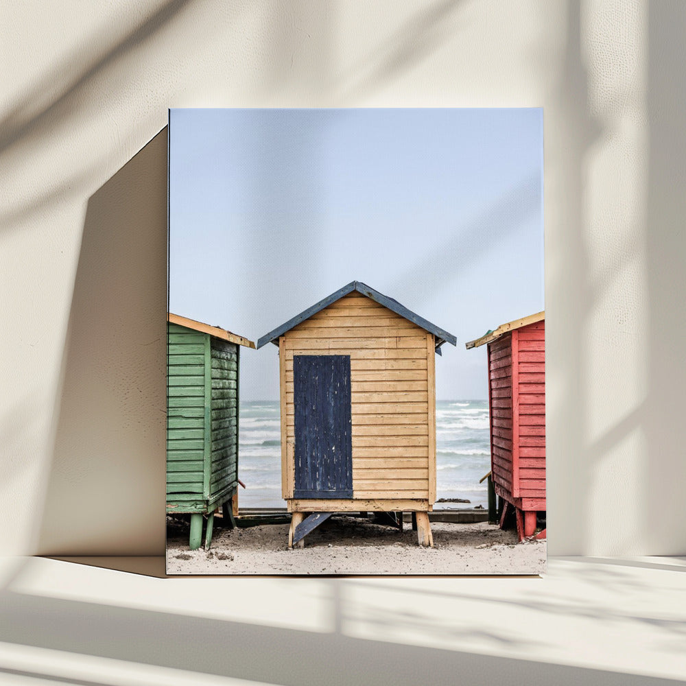 Bunte Strandhütten | Leinwand