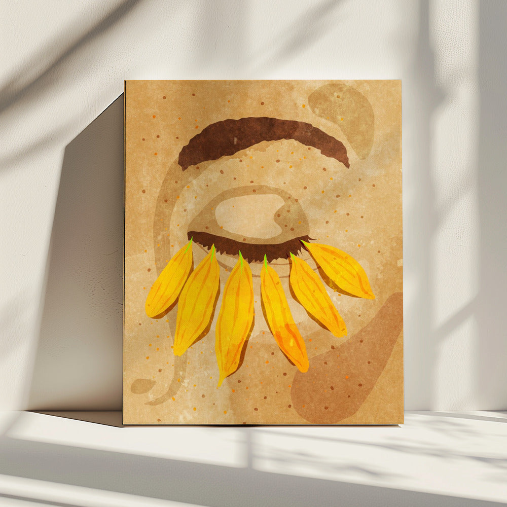 Flower Power Wimpern | Leinwand