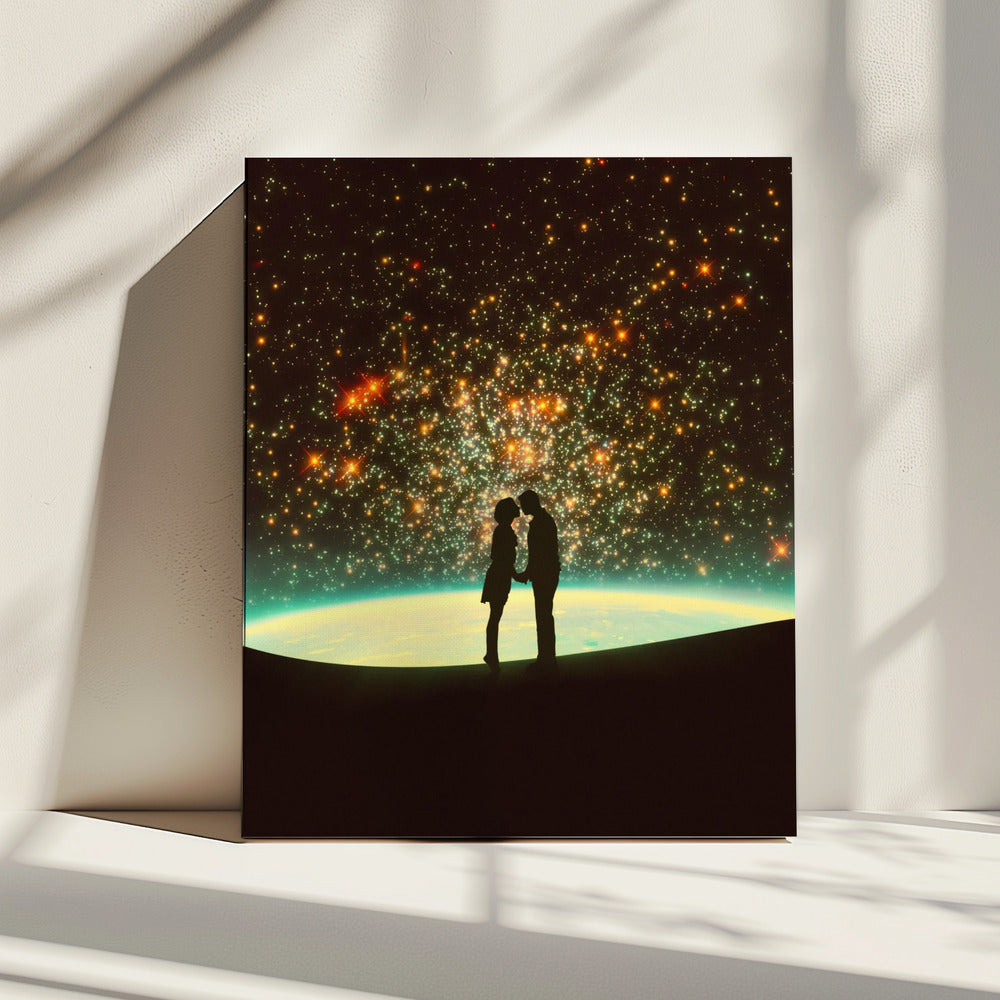 Ein kosmischer Kuss | Leinwand