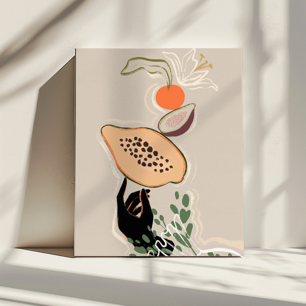 Balancierende Früchte | Leinwand