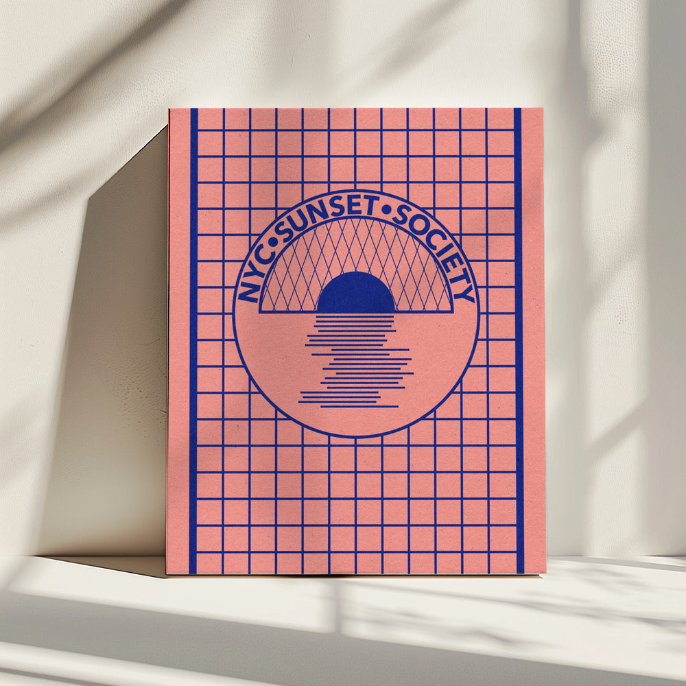 Nyc Sunset Society Blue | Canvas