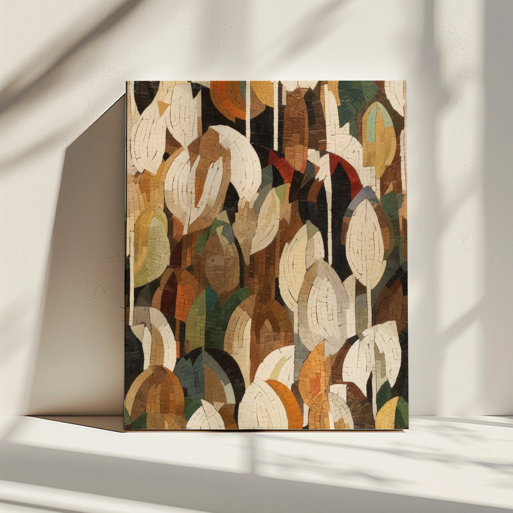 Mosaik Wald Lebendigkeit | Leinwand