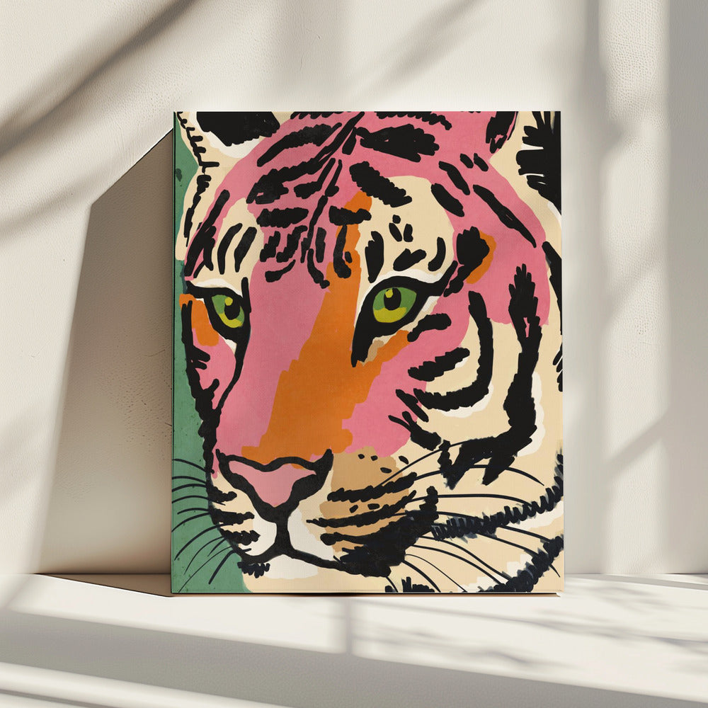Lebendiger Tigerblick | Leinwand