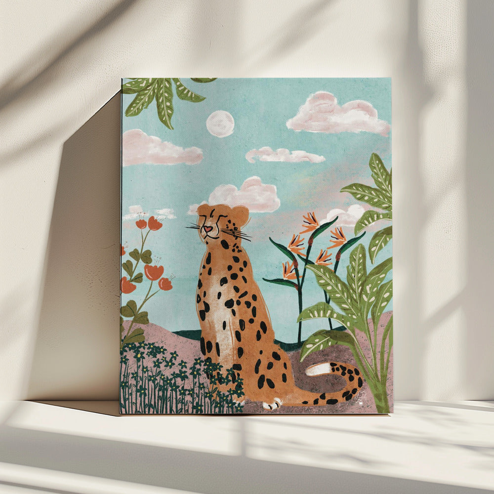 Leopard im Dschungel Erum Khalili.png | Leinwand