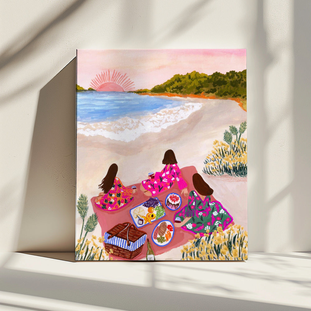 Strandpicknick | Leinwand