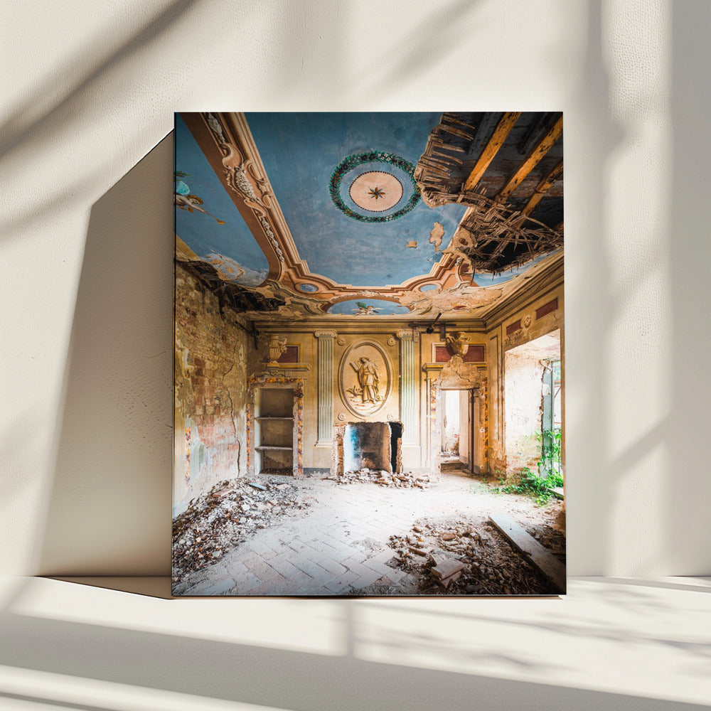 Verlassene Villa mit Fresko | Leinwand