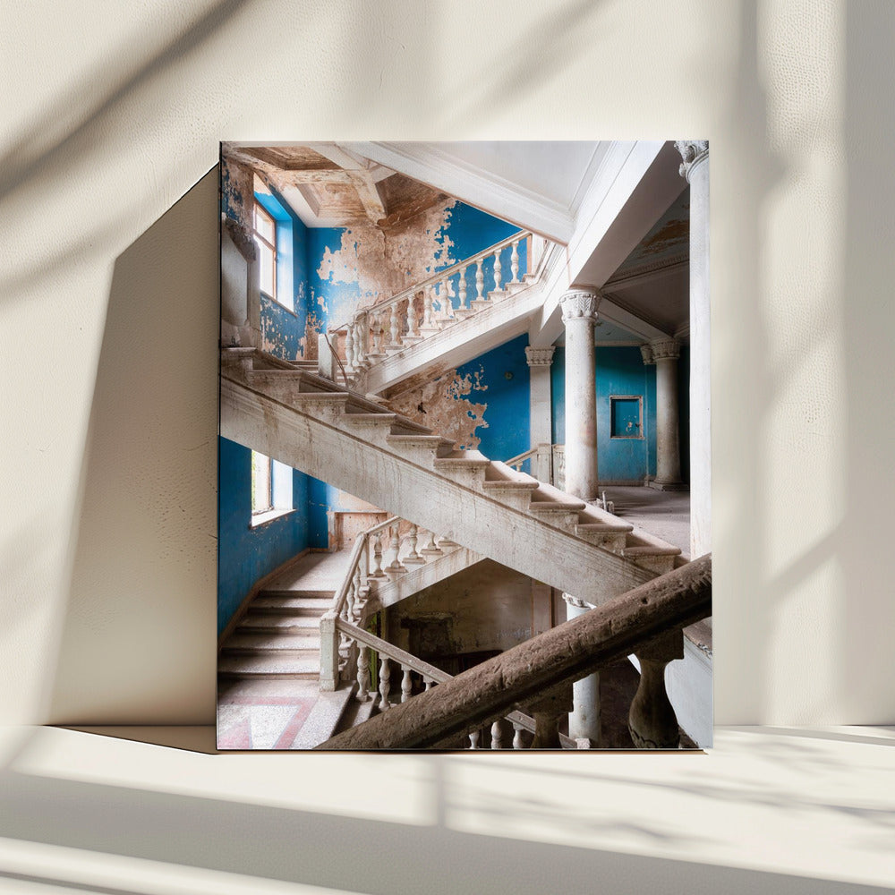 Blaue Treppe | Leinwand