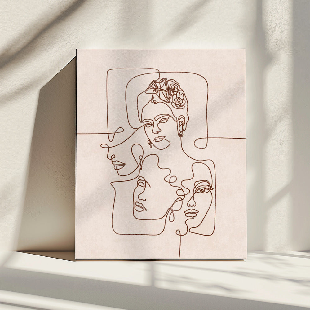 Entwined Faces | Canvas