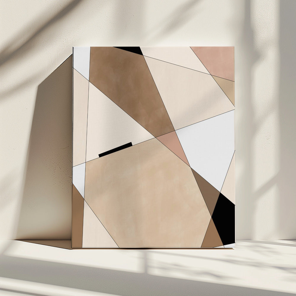 Geometrische Beige Kunst | Leinwand