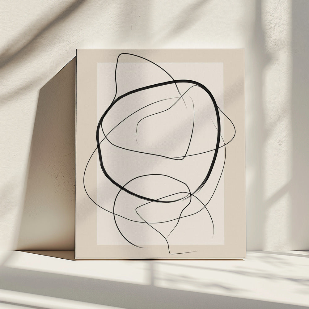 Weiche abstrakte Linien Kunst | Leinwand