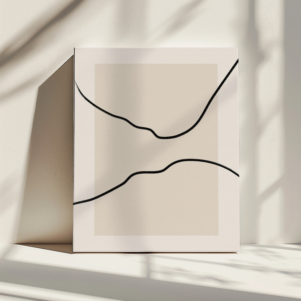 Weiche abstrakte Linien Kunst | Leinwand