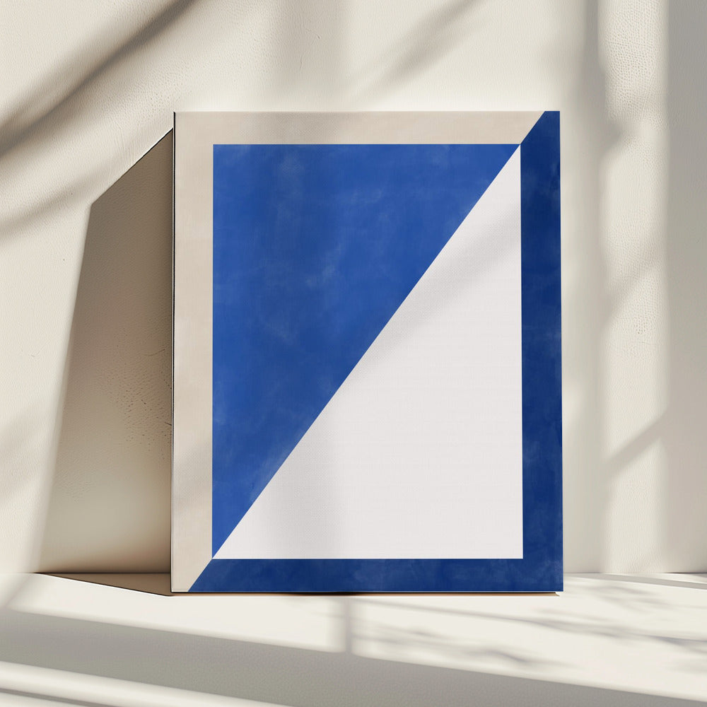 Blaues geometrisches Spiel | Leinwand