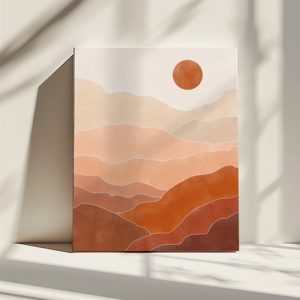 Sonnenaufgang in der Wüste | Leinwand