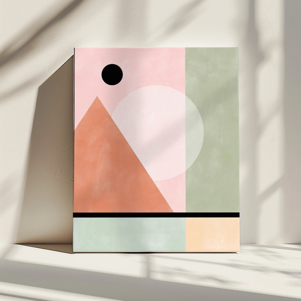 Geometrische Formen in Pastelltönen | Leinwand