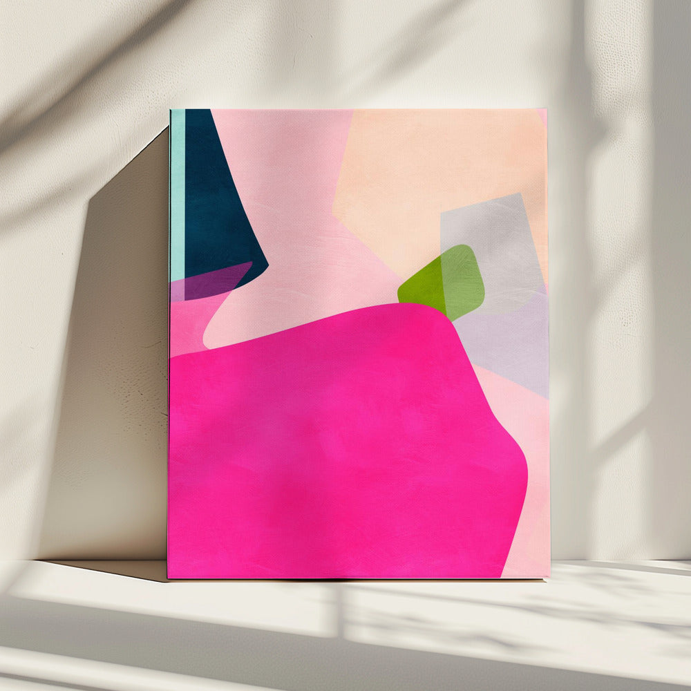 Pink pastel shape | Canvas