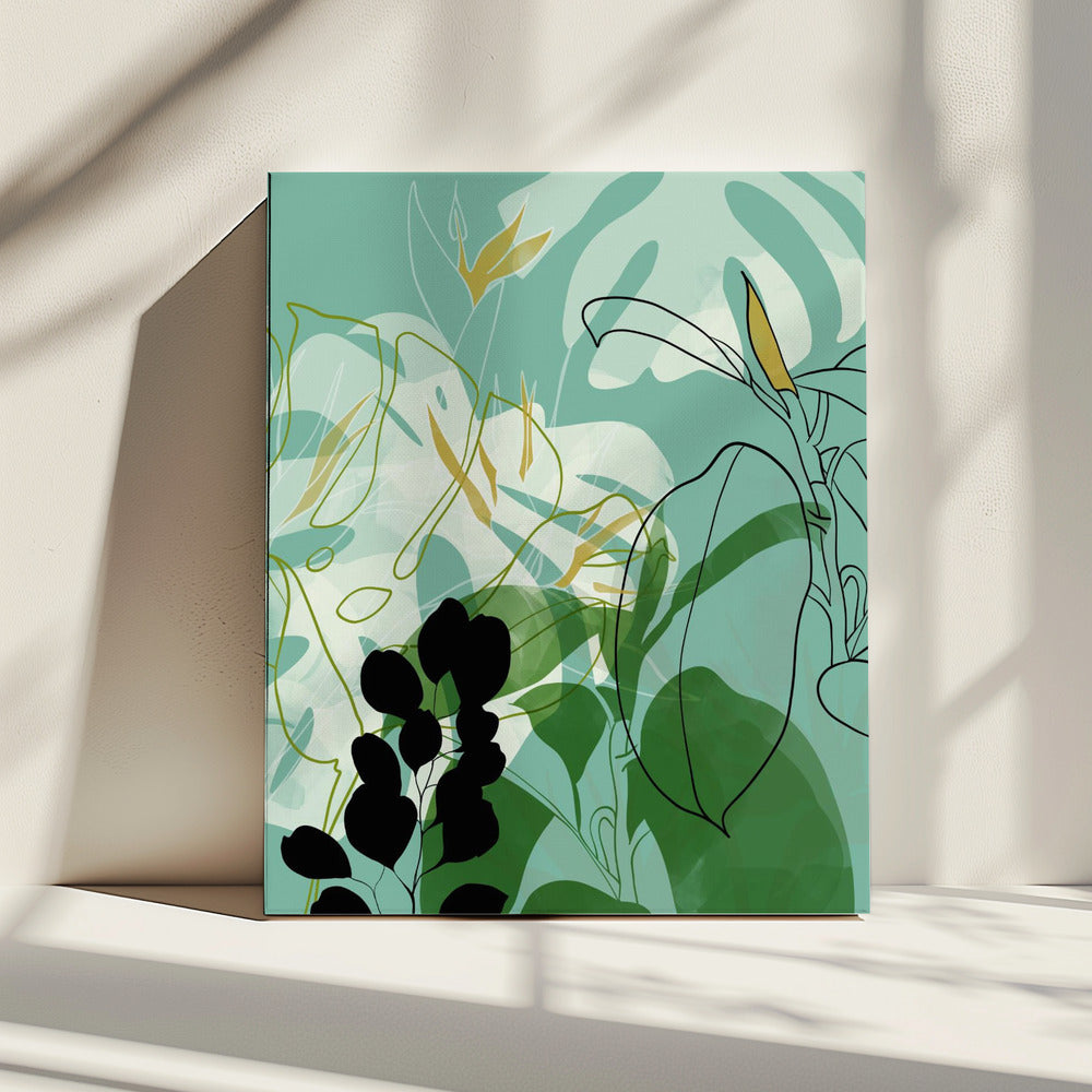 Leaves Line Boho2 | Canvas