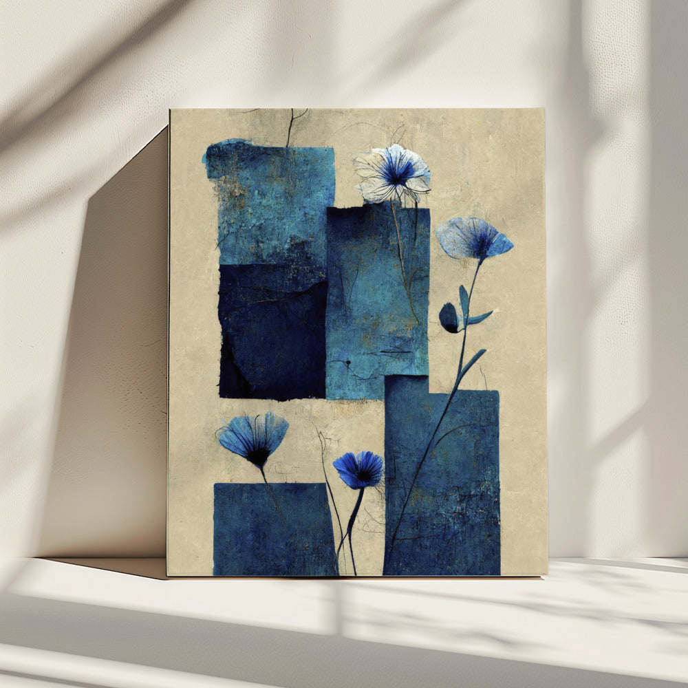 Blaue Blüten | Leinwand
