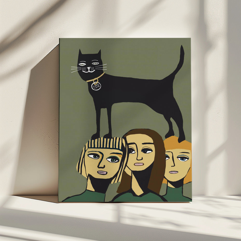 Schwarze Katzenregeln | Leinwand