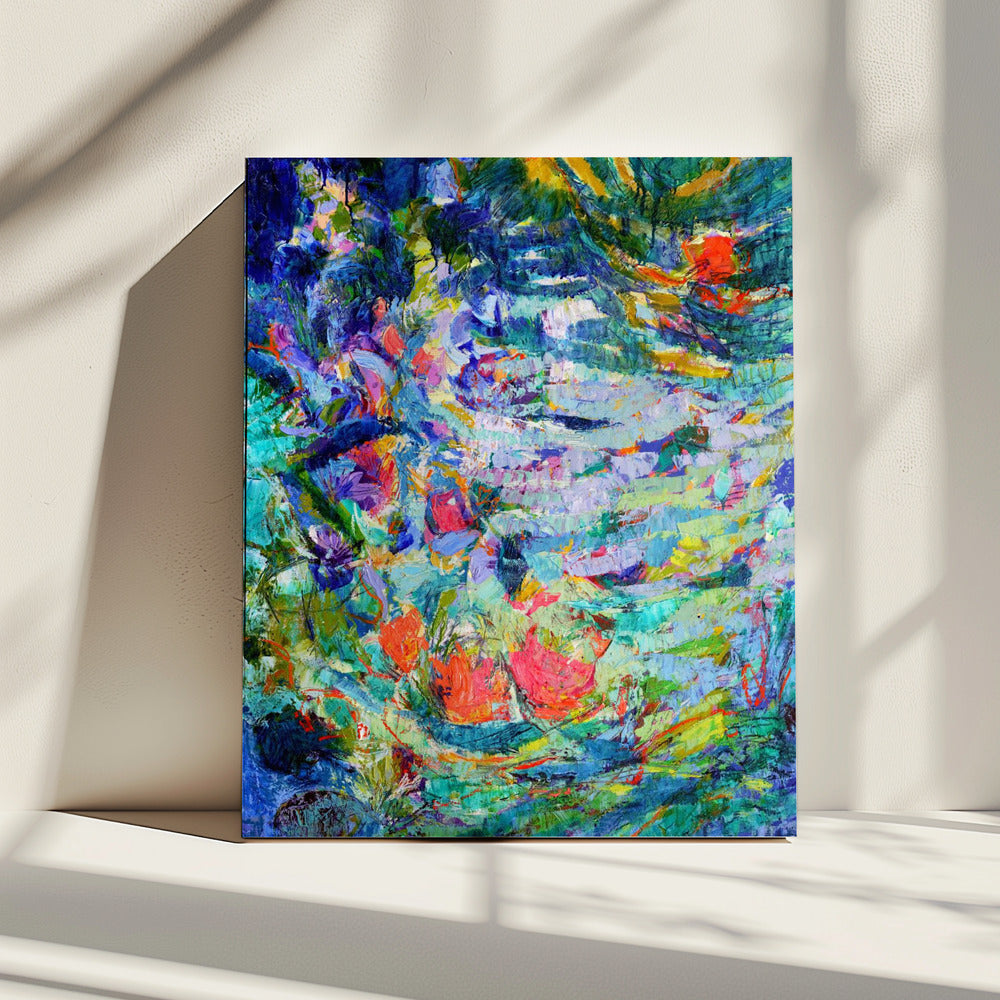 Leuchtende Blütenkaskade | Leinwand