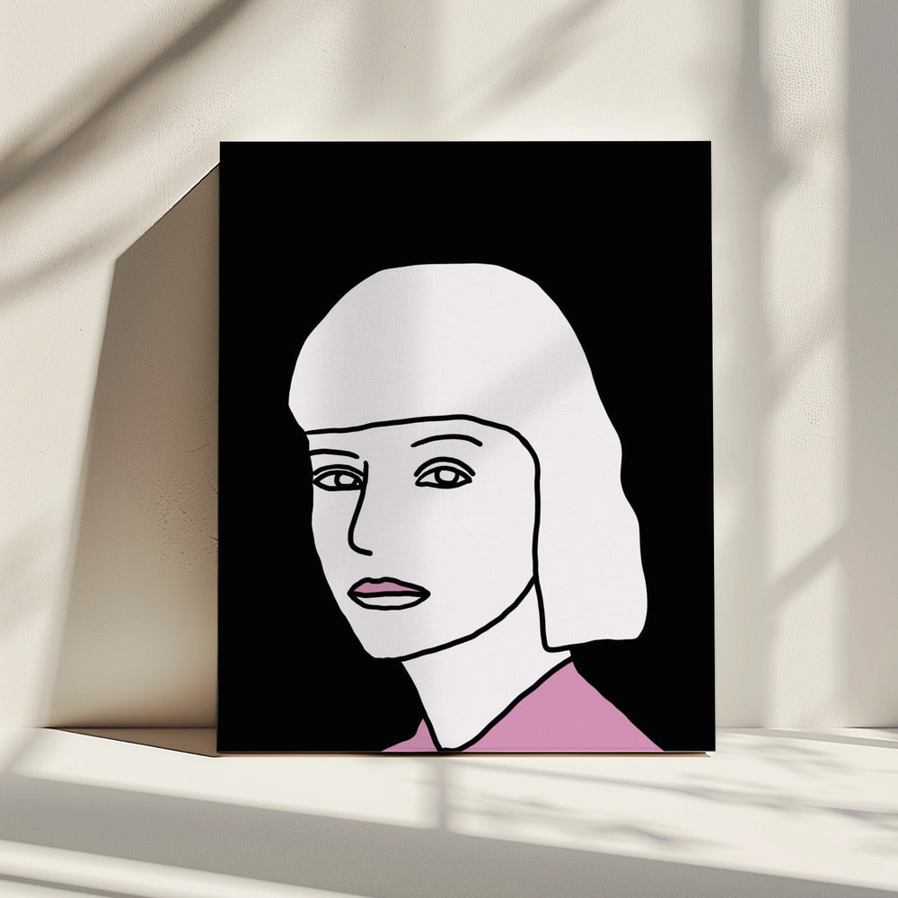 Der Look in Pink und Schwarz | Leinwand