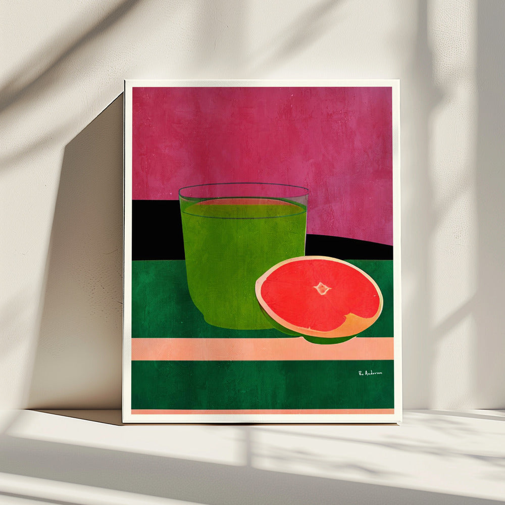 Rosa, kleine Grapefruit | Leinwand