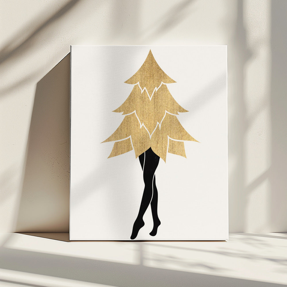 Lady Gaga zu Weihnachten (Vers. 1) | Leinwand
