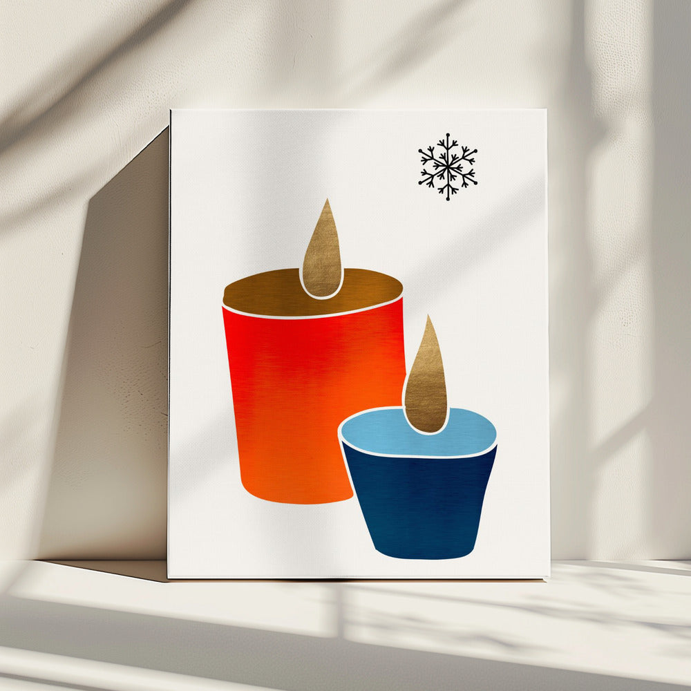 Weihnachtskerzen | Leinwand