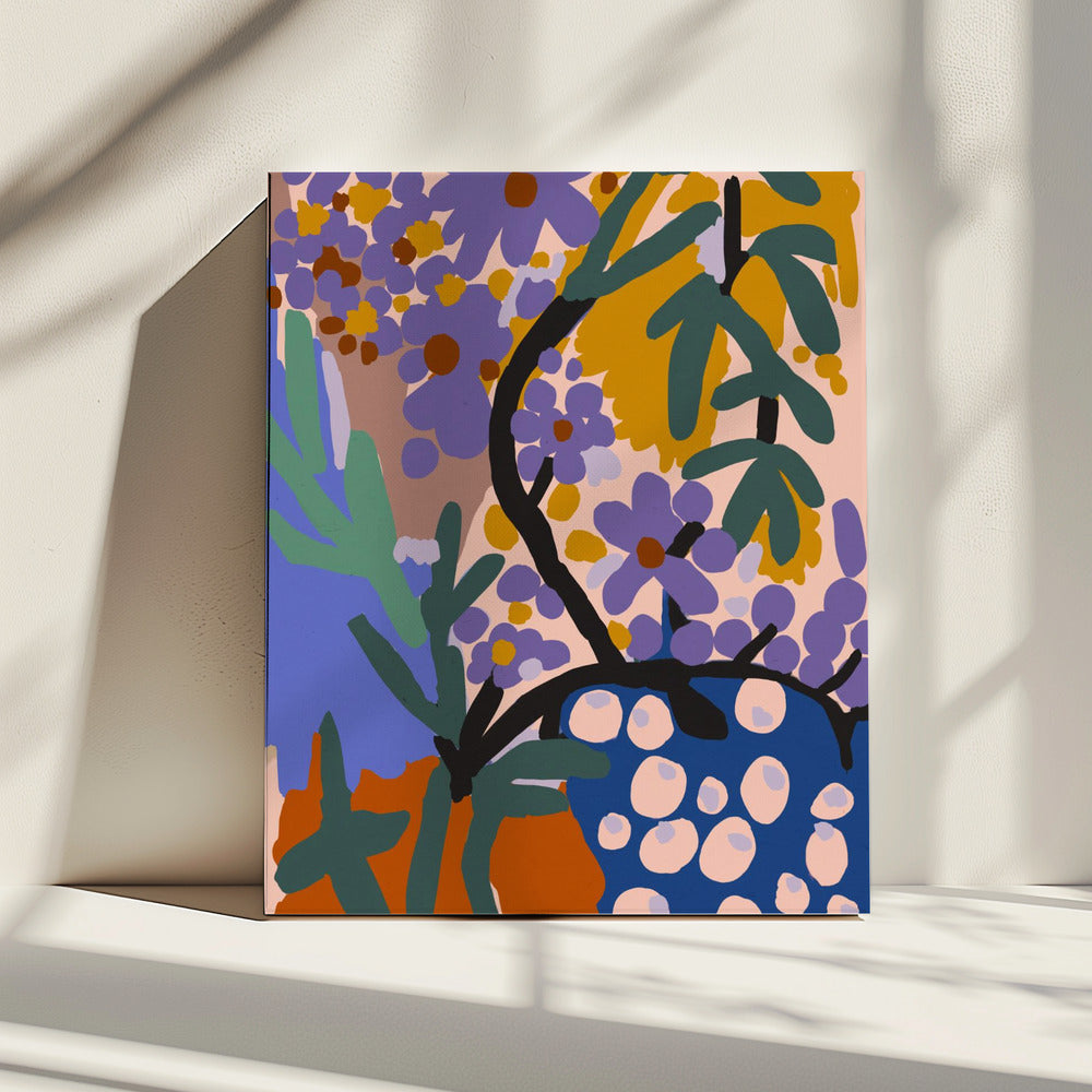 Lebendige Flora Burst | Leinwand