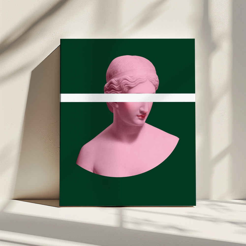 Rosa und grüne Artemis | Leinwand