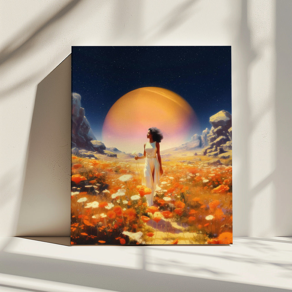 Kosmische Blumenfelder | Leinwand