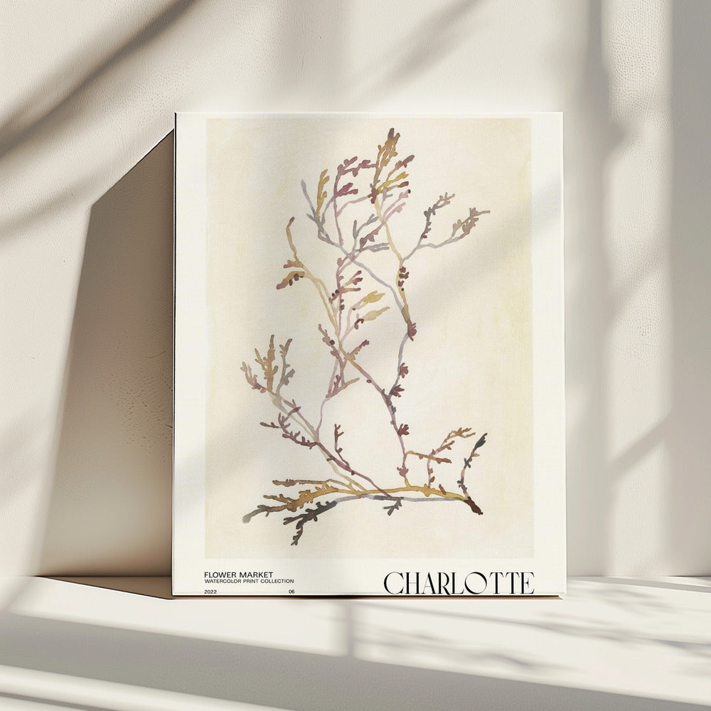 Aquarelldruck-Sammlung. Blumenmarkt - Charlotte | Leinwand