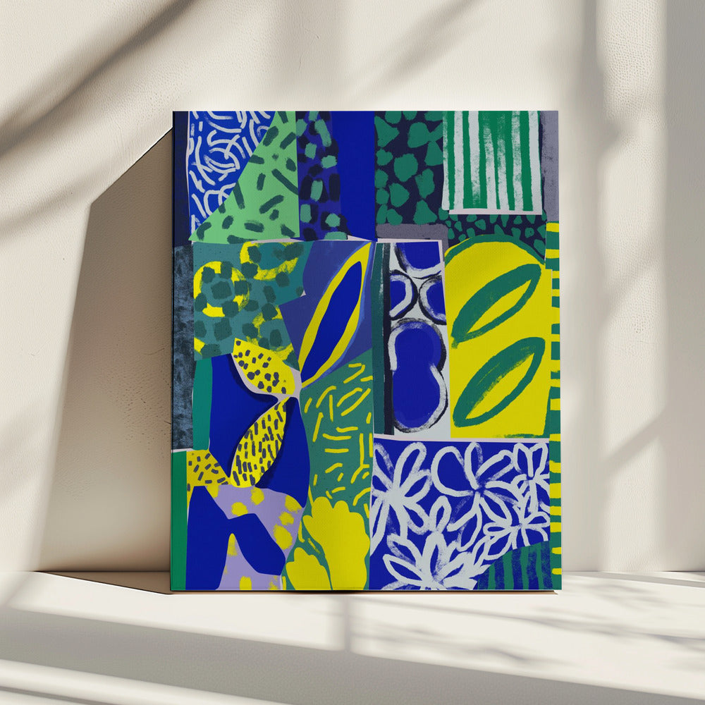 Lebendiges Patchwork | Leinwand