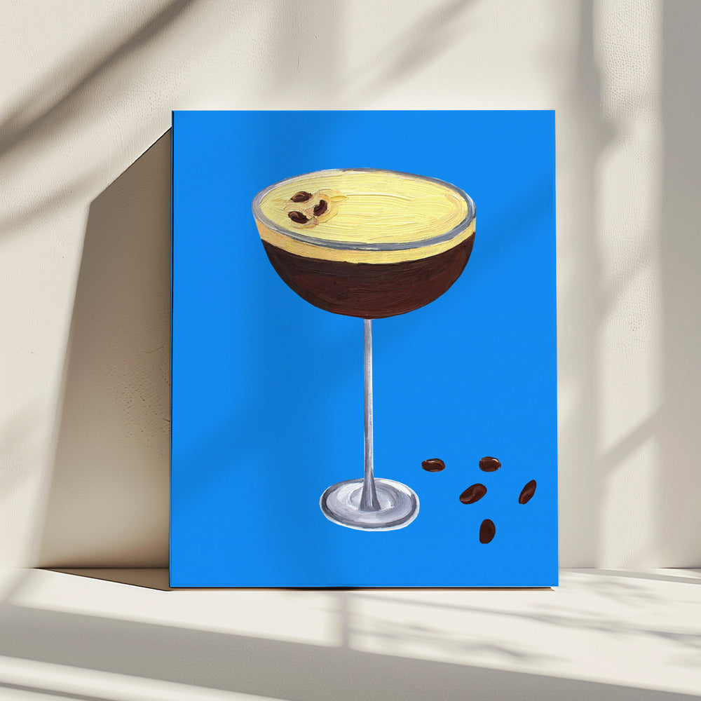Espresso Martini Blau | Leinwand