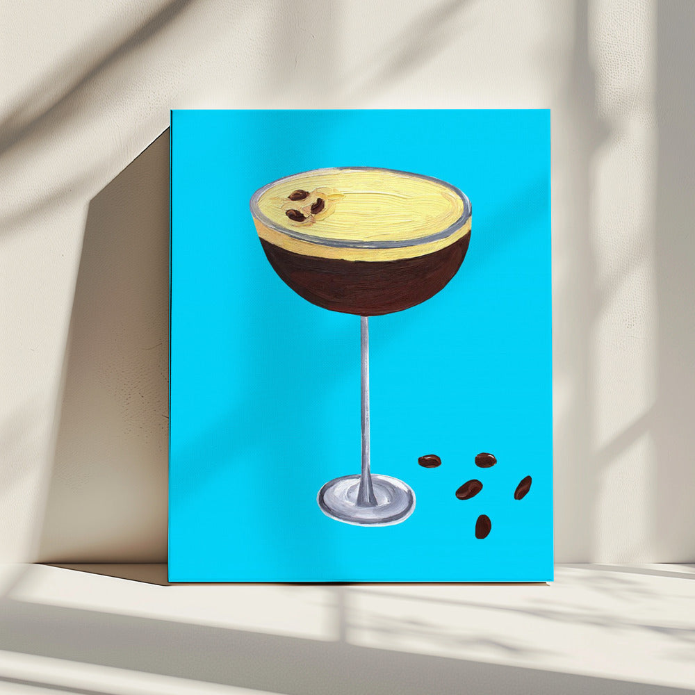 Espresso Martini Himmelblau | Leinwand